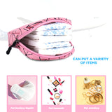 NFI essentials Pack of 3 Pack of 2 PU Diamond Print Women Portable Sanitary Napkin Pouch With Zipper Feminine Pad - AYAHA ENTERPRISES PRIVATE LIMITED