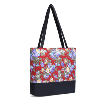NFI essentials Tote Bag for Women with Zip, Stylish Polyester Canvas Blend Handbag - AYAHA ENTERPRISES PRIVATE LIMITED