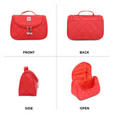NFI essentials Solid Color Cosmetic Pouch | Makeup Pouch | Vanity Case | Jewellery Pouch | Stationery Pencil Case | Makeup Travel Bag | Travel Organiser | Bridal Gift (Y26 RED Cosmetic Pouch) - AYAHA ENTERPRISES PRIVATE LIMITED