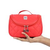 NFI essentials Solid Color Cosmetic Pouch | Makeup Pouch | Vanity Case | Jewellery Pouch | Stationery Pencil Case | Makeup Travel Bag | Travel Organiser | Bridal Gift (Y26 RED Cosmetic Pouch) - AYAHA ENTERPRISES PRIVATE LIMITED