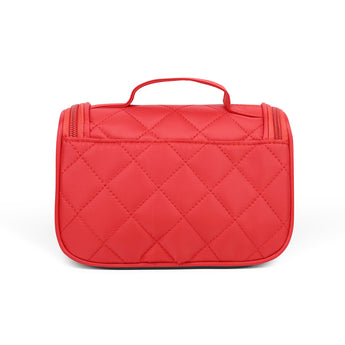 NFI essentials Solid Color Cosmetic Pouch | Makeup Pouch | Vanity Case | Jewellery Pouch | Stationery Pencil Case | Makeup Travel Bag | Travel Organiser | Bridal Gift (Y26 RED Cosmetic Pouch) - AYAHA ENTERPRISES PRIVATE LIMITED