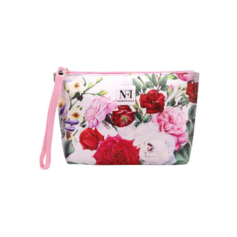 NFI essentials PU Floral Print Makeup Pouch for Women, Stylish Pouches for Makeup Accessories & Travel Organiser, Cosmetic Pouch - AYAHA ENTERPRISES PRIVATE LIMITED