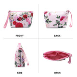 NFI essentials PU Floral Print Makeup Pouch for Women, Stylish Pouches for Makeup Accessories & Travel Organiser, Cosmetic Pouch - AYAHA ENTERPRISES PRIVATE LIMITED