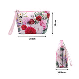 NFI essentials PU Floral Print Makeup Pouch for Women, Stylish Pouches for Makeup Accessories & Travel Organiser, Cosmetic Pouch - AYAHA ENTERPRISES PRIVATE LIMITED