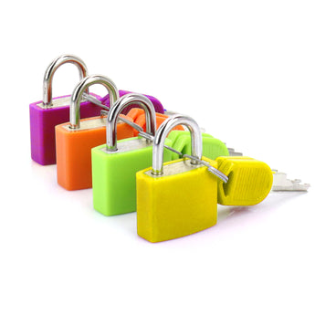 Set of 4 Suitcase Locks, Multicolor Luggage Padlocks Set, Lock with Keys - AYAHA ENTERPRISES PRIVATE LIMITED