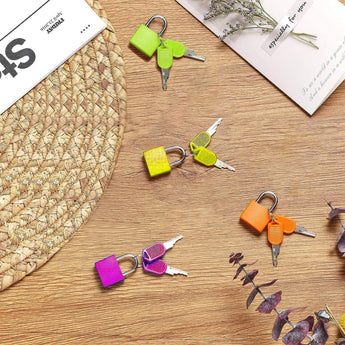 Set of 4 Suitcase Locks, Multicolor Luggage Padlocks Set, Lock with Keys - AYAHA ENTERPRISES PRIVATE LIMITED