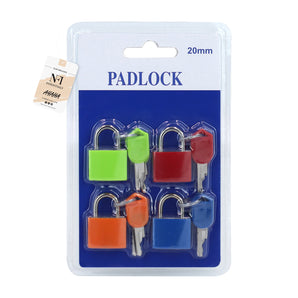 Set of 4 Suitcase Locks, Multicolor Luggage Padlocks Set, Lock with Keys - AYAHA ENTERPRISES PRIVATE LIMITED