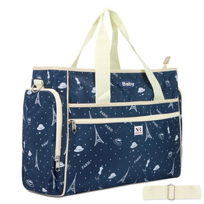 Baby Diaper Nappy Changing New Born Baby Diaper Bag Mother Bag Mummy Bag Handbag (Blue) - AYAHA ENTERPRISES PRIVATE LIMITED