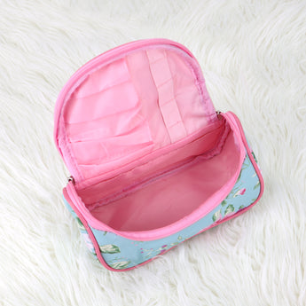 NFI essentials Floral Print Cosmetics Pouch Makeup Pouch Vanity Case Jewellery Pouch Stationery Pencil Case Travel Organiser Travel Pouch Bridal Gift (Y43) - AYAHA ENTERPRISES PRIVATE LIMITED