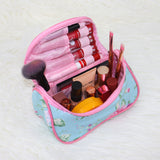 NFI essentials Floral Print Cosmetics Pouch Makeup Pouch Vanity Case Jewellery Pouch Stationery Pencil Case Travel Organiser Travel Pouch Bridal Gift (Y43) - AYAHA ENTERPRISES PRIVATE LIMITED