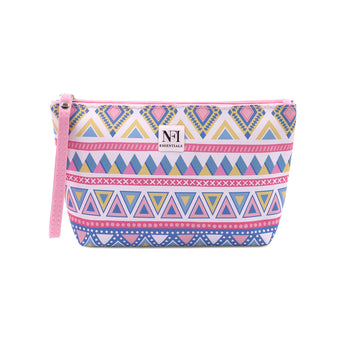 NFI essentials Geometric Print Makeup Pouches for Women Stylish Pouch for Makeup accessories - AYAHA ENTERPRISES PRIVATE LIMITED