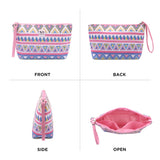 NFI essentials Geometric Print Makeup Pouches for Women Stylish Pouch for Makeup accessories - AYAHA ENTERPRISES PRIVATE LIMITED
