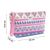 NFI essentials Geometric Print Makeup Pouches for Women Stylish Pouch for Makeup accessories - AYAHA ENTERPRISES PRIVATE LIMITED