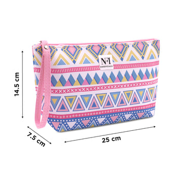 NFI essentials Geometric Print Makeup Pouches for Women Stylish Pouch for Makeup accessories - AYAHA ENTERPRISES PRIVATE LIMITED