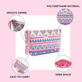 NFI essentials Geometric Print Makeup Pouches for Women Stylish Pouch for Makeup accessories - AYAHA ENTERPRISES PRIVATE LIMITED