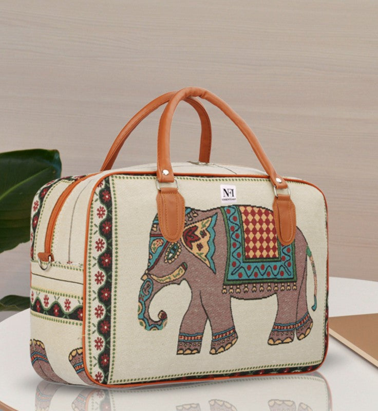 NFI essentials Elephant Print Canvas Duffle Travel Bag – AYAHA ENTERPRISES PRIVATE LIMITED NFI essentials Elephant Print Canvas Duffle Travel Bag – AYAHA ENTERPRISES PRIVATE LIMITED