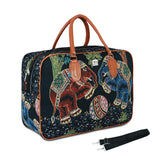 NFI essentials Elephant Print Canvas Duffle Travel Bag - AYAHA ENTERPRISES PRIVATE LIMITED