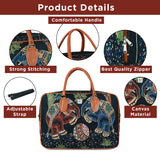 NFI essentials Elephant Print Canvas Duffle Travel Bag - AYAHA ENTERPRISES PRIVATE LIMITED