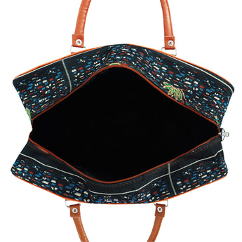 NFI essentials Elephant Print Canvas Duffle Travel Bag - AYAHA ENTERPRISES PRIVATE LIMITED