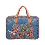 NFI essentials Elephant Print Canvas Duffle Travel Bag - AYAHA ENTERPRISES PRIVATE LIMITED