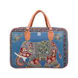 NFI essentials Elephant Print Canvas Duffle Travel Bag - AYAHA ENTERPRISES PRIVATE LIMITED