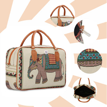 NFI essentials Canvas Duffle Travel Bag for Men and Women, Luggage Travelling Bags for Women, Stylish Duffel Cabin Size Air Bag (21L) - AYAHA ENTERPRISES PRIVATE LIMITED