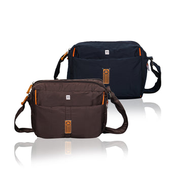 NFI essentials Men's Side Bag Pack of 2 Stylish Cross Body Travel Office Business Messenger Bag for Men Women - AYAHA ENTERPRISES PRIVATE LIMITED