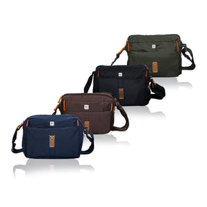 NFI essentials Men's Side Bag Pack of 4 Stylish Travel Office Business Messenger Bag for Men Women