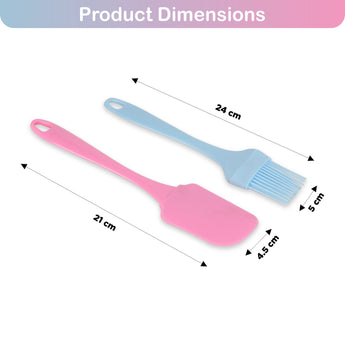 NFI essentials Spatula and Basting Brush Set, Non-Stick Cooking Safe Set of 2 Heat Resistant - AYAHA ENTERPRISES PRIVATE LIMITED