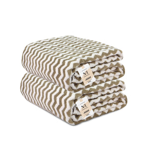 NFI essentials Pack of 2 Microfiber Super Absorbent Bath Towel  Soft Bath Towel for Multipurpose Use for Sports, Travel, Fitness