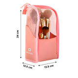 NFI essentials Makeup Brush Organizer Bag for Women, Portable Makeup Brush Holder Travel Makeup Brush Case Standing Zipper Waterproof Cosmetic Brush Pouch - AYAHA ENTERPRISES PRIVATE LIMITED