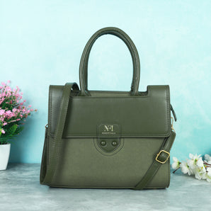 NFI essentials Satchel Bags Ladies Purse Handbag Premium Women Shoulder Travel Bag for Work Gifts for Wife/Mother/Sister Stylish Office College Party Bag