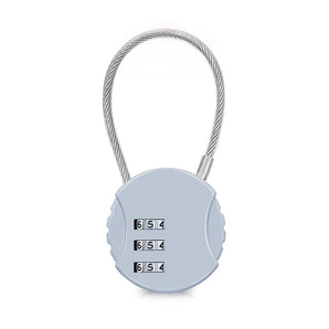 NFI essentials Small 3 Digit Combination Padlock Locks for Home Office Hotel Doors, Travel Suitcases Luggage Briefcase Bag Number Lock Safe Security