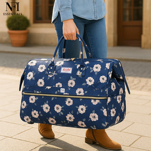 NFI essentials Nylon Travel Trolley Bag Duffle Dual Function Travelling Trolley & Backpack Storage Bag for Women Turn Baby Daiper Backpacks