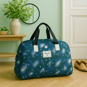 NFI esssential PU Printed Cabin Travel Duffel Bag for Men and Women Large Weekender Travelling Bags, Stylish Hand Adjustable Shoulder Strap Overnight Stays