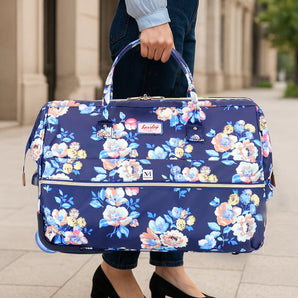 NFI essentials Nylon Travel Trolley Bag Duffle Dual Function Travelling Trolley & Backpack Storage Bag for Women Turn Baby Daiper Backpacks (Copy) (Copy)