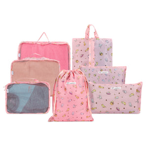 NFI essentials Set of 7 Cube Storage Organizer Bags Clothes Packing Storage Travel Organizer, Cosmetic, Underwear, Shoes, Luggage Organizer