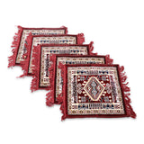 NFI essentials Pack of 5 Velvet Aasan, Soft Pooja Aasan Mat Multipurpose Velvet Rug Mat Puja Mat Prayer Mat Baithak Assan Festive Occasions Mat, 51x51cm - AYAHA ENTERPRISES PRIVATE LIMITED