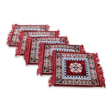 Pack of 5 Velvet Prayer Mat | Puja Mat Aasan | Meditation Mat | Multipurpose Velvet Rug Mat | Pooja Asana | Size: 51x51cm (D3) - AYAHA ENTERPRISES PRIVATE LIMITED