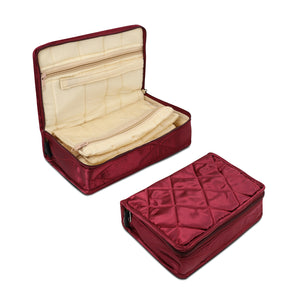 NFI essentials Medium Jewellery Organizer With Multiple Compartment Bangle Holder Organizer Pouch Travel Storage case for Women