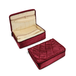 NFI essentials Lager Jewellery Organizer With Multiple Compartment Bangle Holder Organizer Pouch Travel Storage case for Women