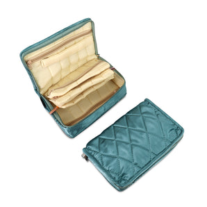 NFI essentials Medium Jewellery Organizer With Multiple Compartment Bangle Holder Organizer Pouch Travel Storage case for Women