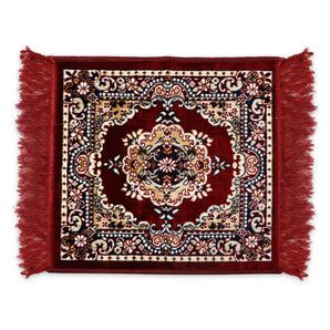 Velvet Prayer Mat | Puja Mat Aasan | Meditation Mat | Multipurpose Velvet Rug Mat | Pooja Asana| Size: 51x51cm (D1) - AYAHA ENTERPRISES PRIVATE LIMITED