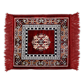 Velvet Prayer Mat | Puja Mat Aasan | Meditation Mat | Multipurpose Velvet Rug Mat | Pooja Asana| Size: 51x51cm (D3) - AYAHA ENTERPRISES PRIVATE LIMITED