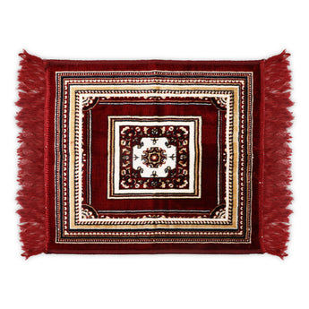 Velvet Prayer Mat | Puja Mat Aasan | Meditation Mat | Multipurpose Velvet Rug Mat | Pooja Asana| Size: 51x51cm - AYAHA ENTERPRISES PRIVATE LIMITED