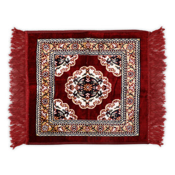 Velvet Prayer Mat | Puja Mat Aasan | Meditation Mat | Multipurpose Velvet Rug Mat | Pooja Asana| Size: 51x51cm (D5) - AYAHA ENTERPRISES PRIVATE LIMITED