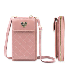 NFI essentials Girls Women Women's Mobile Cell Phone Holder Pocket Wallet Hand Purse Clutch Crossbody Sling Bag