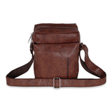 NFI essentials Men's Leather Side Stylish Cross Body Travel Office Business Messenger Bag for Men & Women (Tan) - AYAHA ENTERPRISES PRIVATE LIMITED