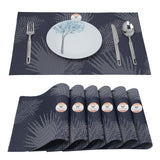 NFI essentials PVC Dinning Table Mats | Dinner Placemats | Multipurpose Dinner & Kitchen Coaster for Dinning Table (Set of 6 Pcs) (Blue) - AYAHA ENTERPRISES PRIVATE LIMITED