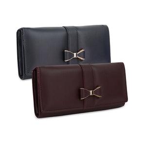 NFI essentials PU Women,s Wallet Stylish Clutch Wallet With Zipper Pocket Ladies Travel Purse